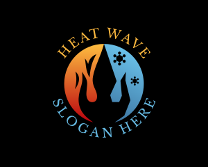 Heating Cooling Business logo design