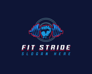 Dumbbell Lifting Fitness logo design