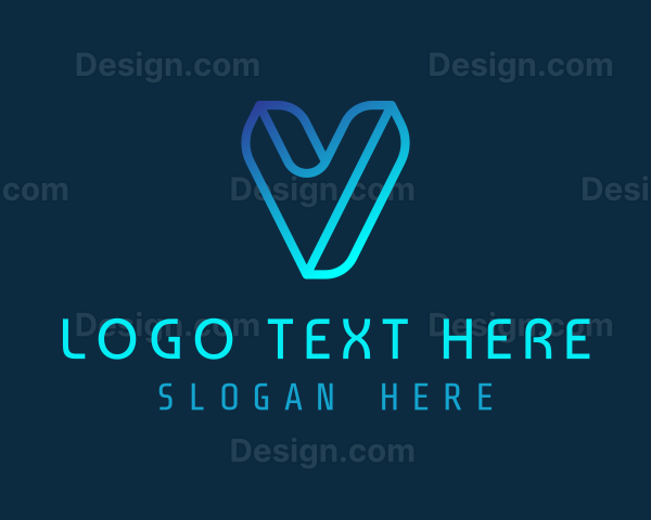 Digital Application Letter V Logo
