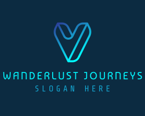 Digital Application Letter V logo