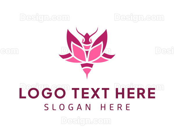 Pink Lotus Bee Logo