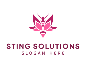 Pink Lotus Bee logo design