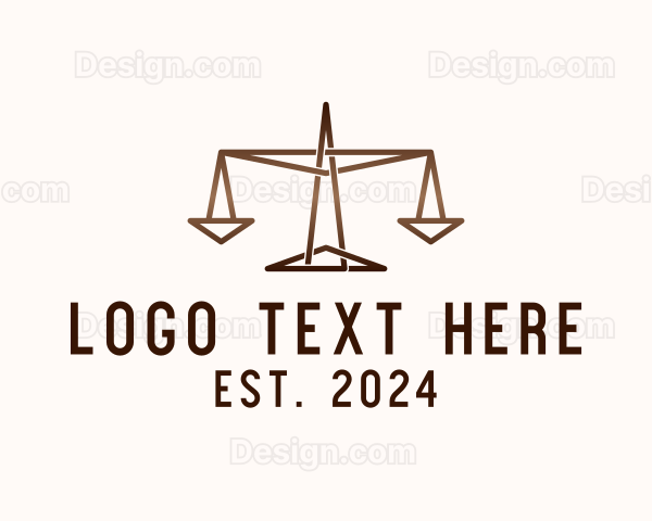 Geometric Triangle Justice Scale Logo