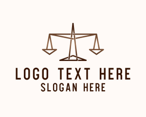 Geometric Triangle Justice Scale Logo