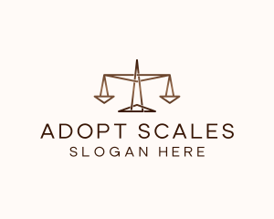 Geometric Triangle Justice Scale logo design