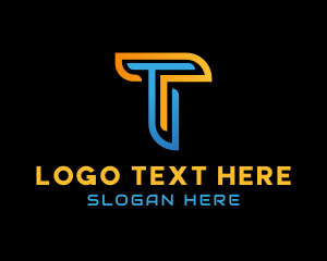 Modern Digital Letter T logo