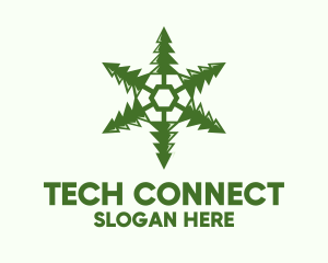 Green Snowflake Pine logo