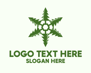 Green Snowflake Pine logo