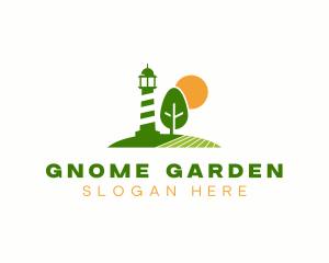 Landscaping Garden Lighthouse  logo design