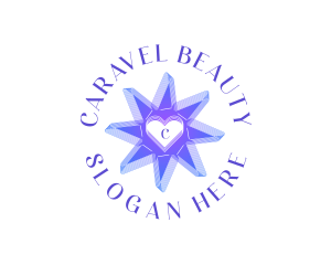 Star Heart Love  logo design