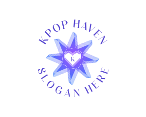 Star Heart Love  logo design