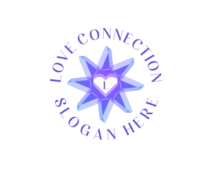 Star Heart Love  logo design