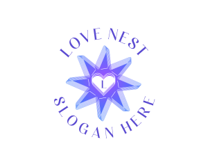 Star Heart Love  logo design