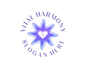 Star Heart Love  logo design