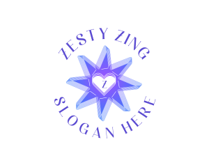 Star Heart Love  logo design