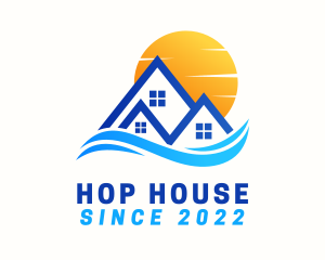 Sunset Wave House Realty logo design