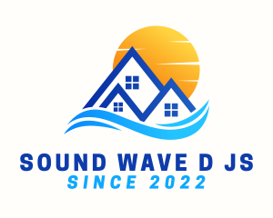 Sunset Wave House Realty logo design