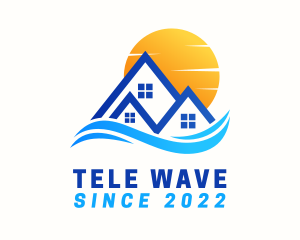 Sunset Wave House Realty logo design