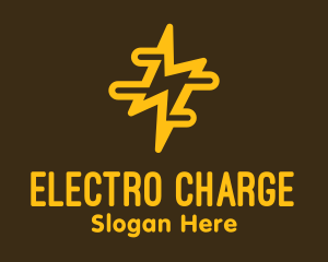 Yellow Lightning Power logo design