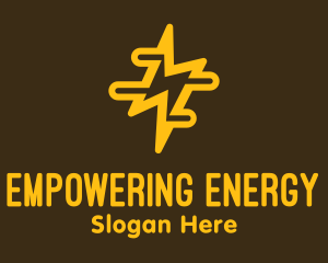 Yellow Lightning Power logo design