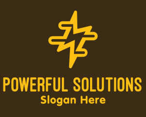 Yellow Lightning Power logo design