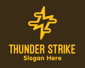 Yellow Lightning Power logo design