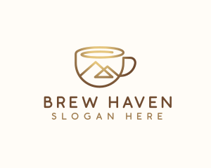 Coffee Cup Mountain logo design