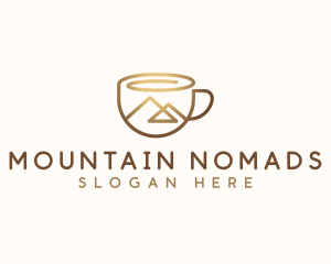 Coffee Cup Mountain logo design