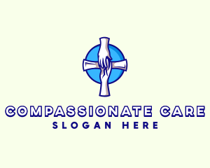 Hand Care Cross logo design