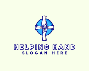 Hand Care Cross logo design