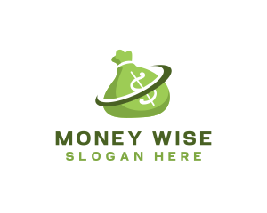 Dollar Money Bag logo design