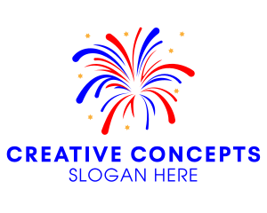 Festive Fireworks Display  logo design