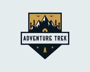 Hiking Trek Mountain logo design