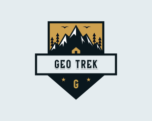 Hiking Trek Mountain logo design