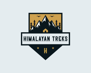 Hiking Trek Mountain logo design