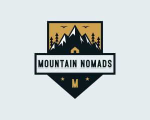 Hiking Trek Mountain logo design