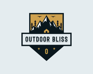 Hiking Trek Mountain logo design