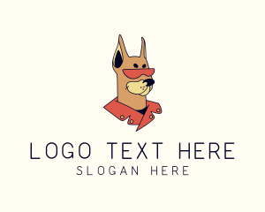 Fashion Dobermann Dog logo
