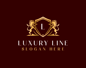 Luxury Lion Crest logo design