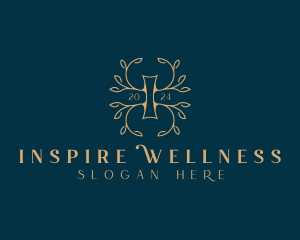 Floral Wellness Letter I logo design