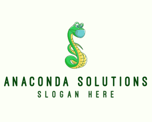 Mask Snake Cartoon logo design