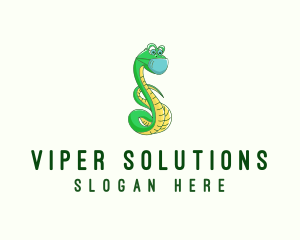 Mask Snake Cartoon logo design