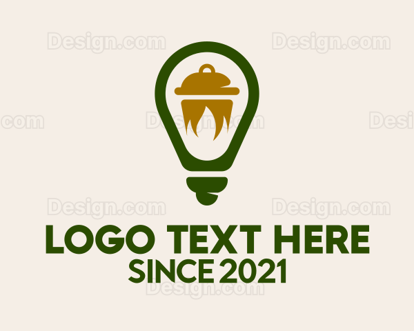 Light Bulb Cooking Pot Logo