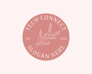 Elegant Floral Leaves Branch logo