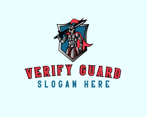 Knight Warrior Shield logo design