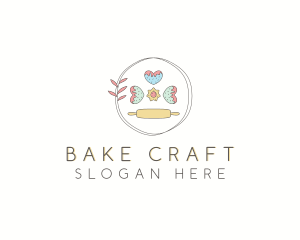 Rolling Pin Baking Cookies logo design