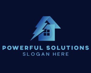 Home Electricity Power logo design