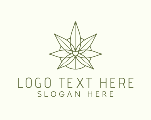 Natural Marijuana Leaf logo