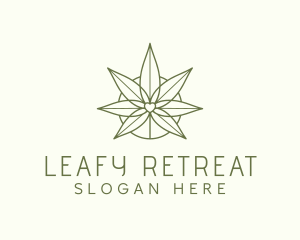 Natural Marijuana Leaf logo design