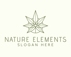 Natural Marijuana Leaf logo design